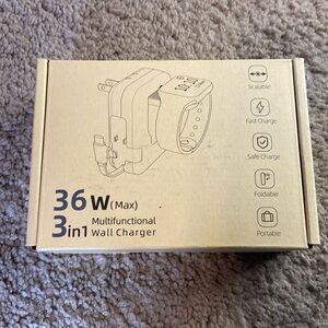 3 in 1 Apple Watch Wall Charger Retractable Cord for iPhone Charging New in Box